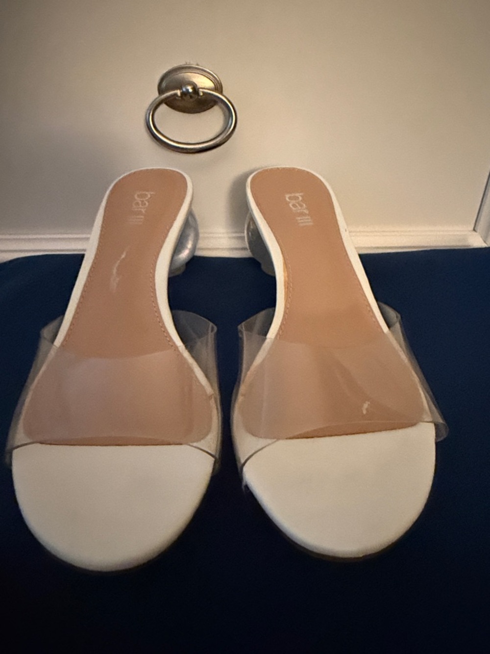Bar III Clear and White Bubble Heel Slide Sandal - Picture 7 of 9